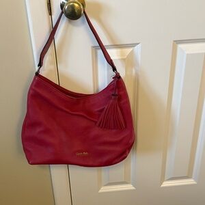 Calvin Klein Vibrant Red Hobo Bag